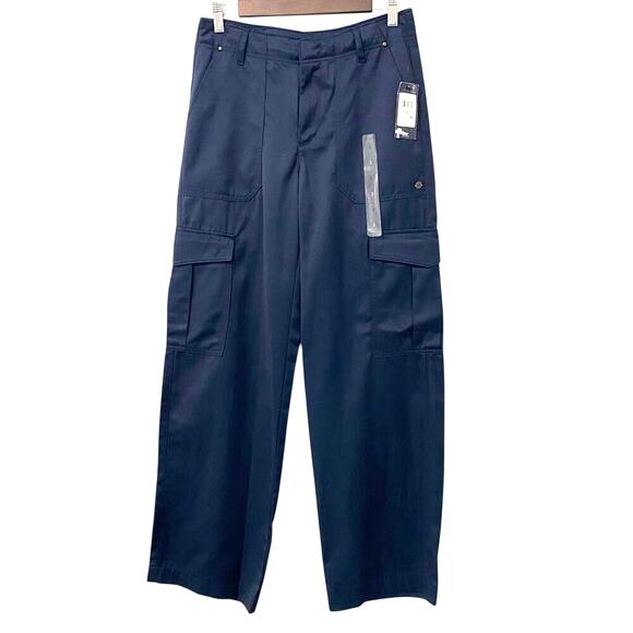 Tommy Hilfiger Pants - Tommy Hilfiger Cargo Pants Womens 2 Oversized Navy Wide Leg Career Workwear NWT